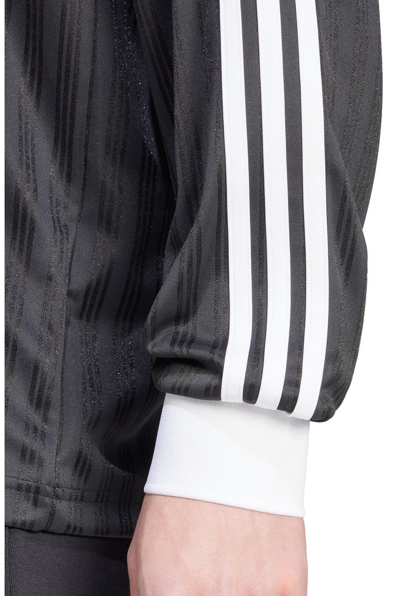 Adicolor Stripe Long Sleeve Polo, Alternate, color, BLACK