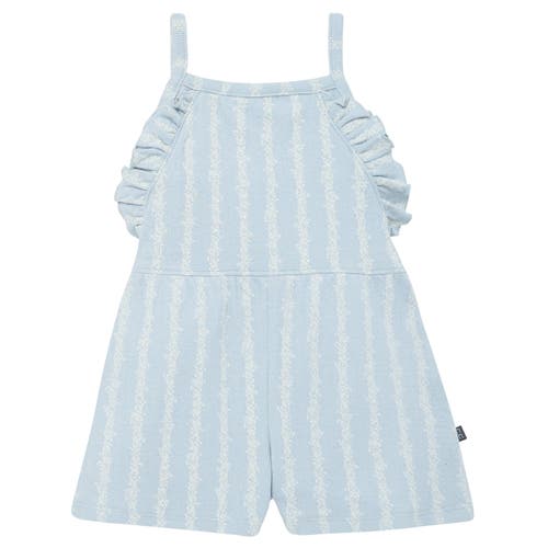Modern Moments™ By Gerber Ruffle Short Romper In Lt Blue Mini Flower Stripe