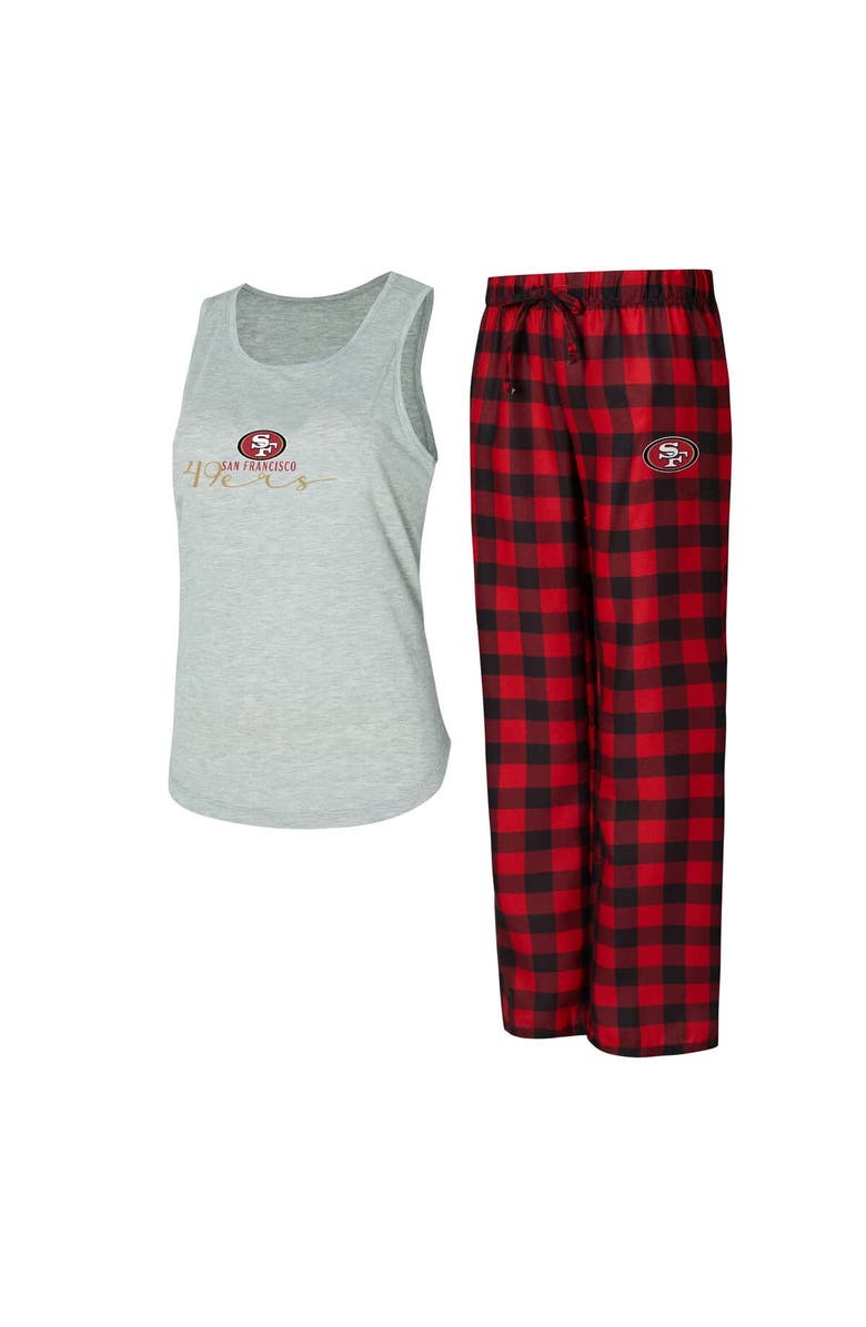 CONCEPTS SPORT Women's Concepts Sport Gray/Scarlet San Francisco 49ers Petition Tank Top and Pants Sleep Set, Main, color, Gray