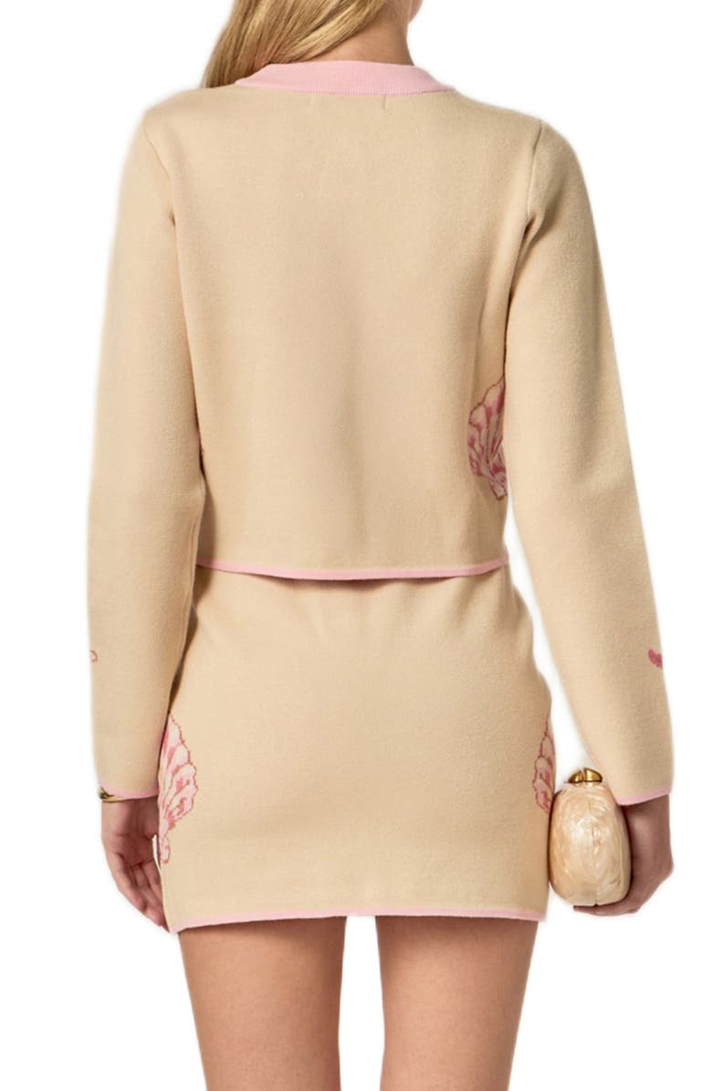 English Factory Seashell Cardigan, Alternate, color, 