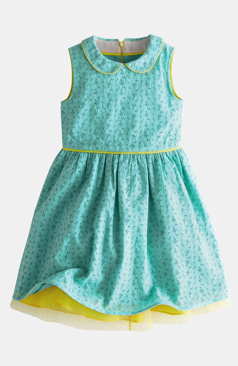 Mini Boden Eyelet Dress, Main, color, 