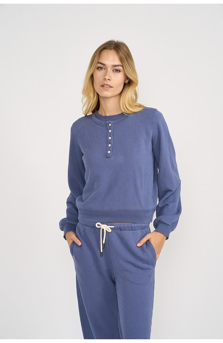 Marea Vintage Terry Henley Sweatshirt, Main, color,