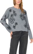 Vince Camuto Embroidered Crewneck Sweater