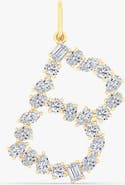Everlee Multi-Shape Letter "B" Lab Diamond Charm in 14K
