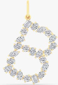 Everlee Multi-Shape Letter "B" Lab Diamond Charm in 14K