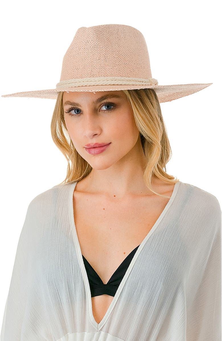 MARCUS ADLER Rope Band Straw Panama Hat, Alternate, color, 