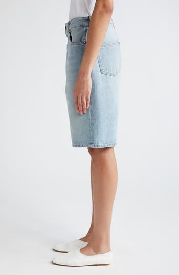 LOULOU DE SAISON Isu Organic Cotton Denim Shorts | Nordstrom