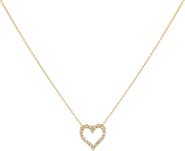 BY ADINA EDEN Classic Diamond Heart Necklace 14K