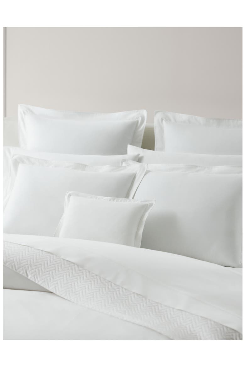 Spencer Border Print Throw Pillow, Alternate, color, WHITE AND WHITE