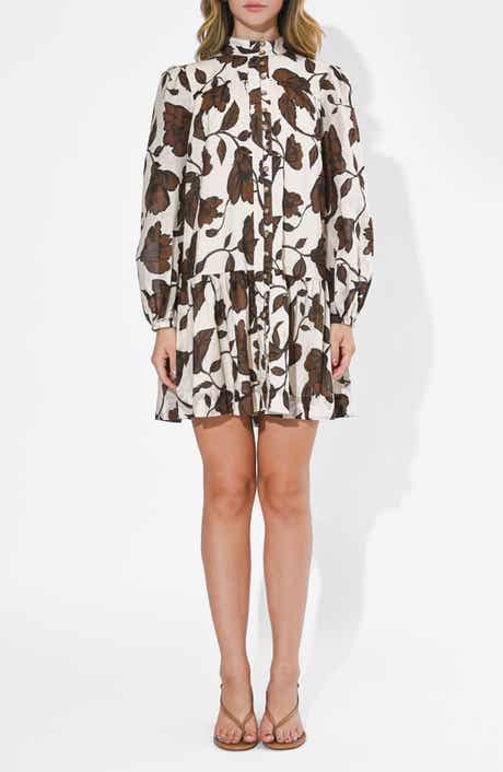 Adelyn Rae Sharon Floral Print Long Sleeve Minidress