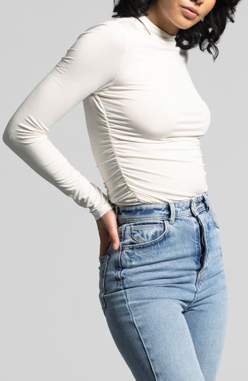 Weekend Los Angeles Rose Ruched Top In Blanc