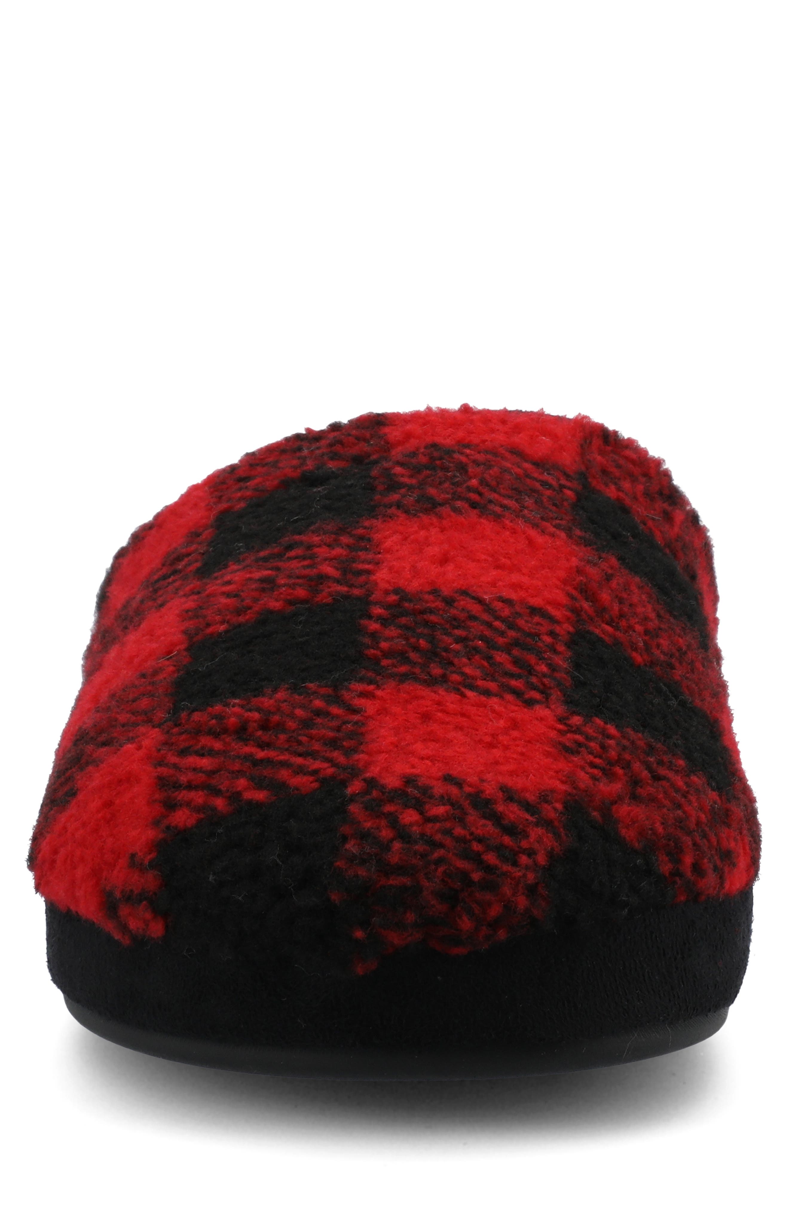 TAFT Lance Faux Fur Slipper, Alternate, color, Red