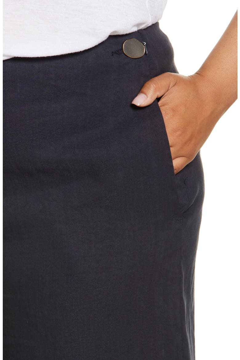 High Waist Wide Leg Pants, Alternate, color, COASTAL