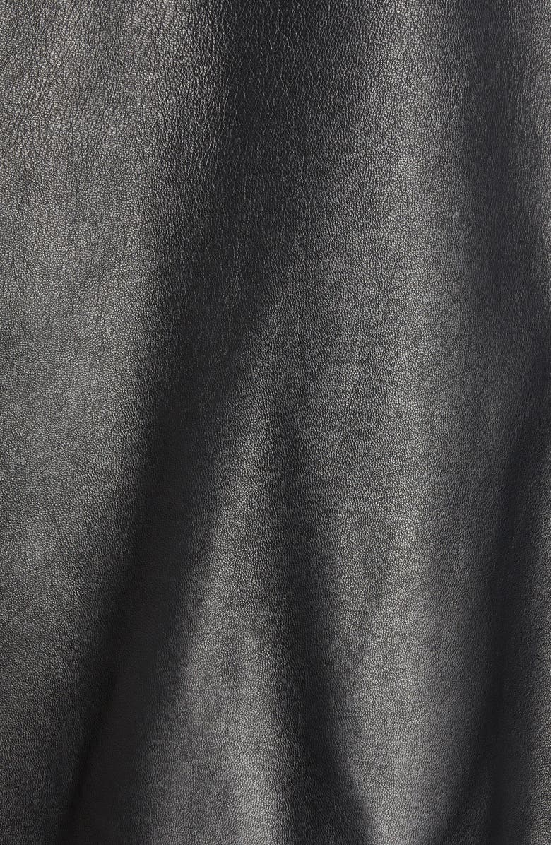 Balenciaga Oversize Lambskin Leather Track Jacket, Alternate, color, 