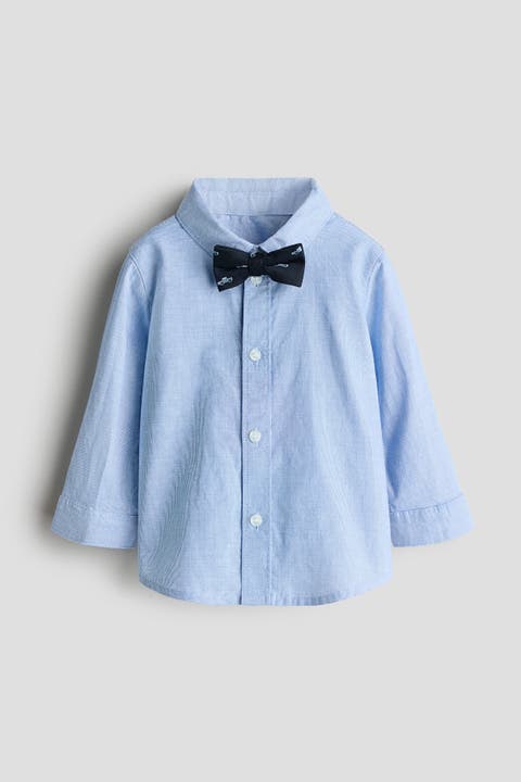 2-piece Shirt And Bow-tie Set