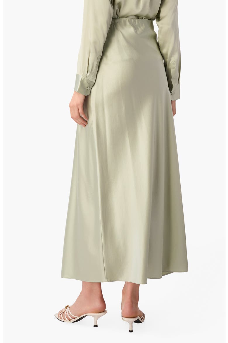Aviva Stretch Silk Maxi Skirt, Alternate, color, SEA GLASS