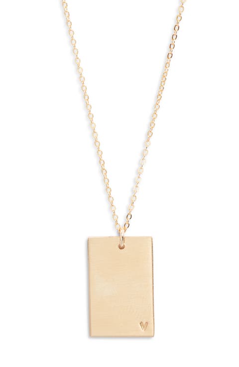 Goldie Initial Tag Pendant Necklace