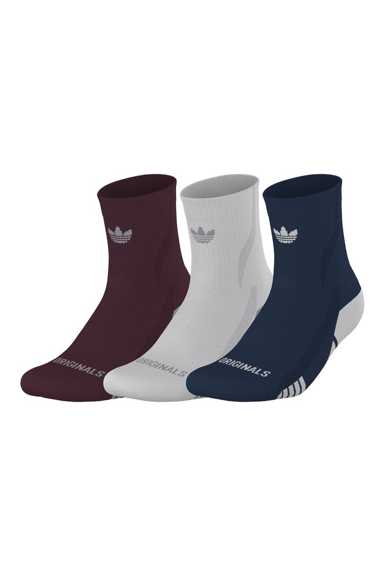 Originals Tech 2.0 Quarter Socks, Main, color, MAROON/ GREY/ NIGHT INDIGO