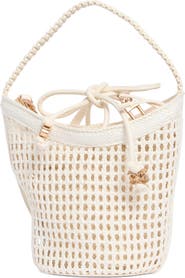 Sam Edelman Marcie Open Weave Small Bucket Crossbody Bag