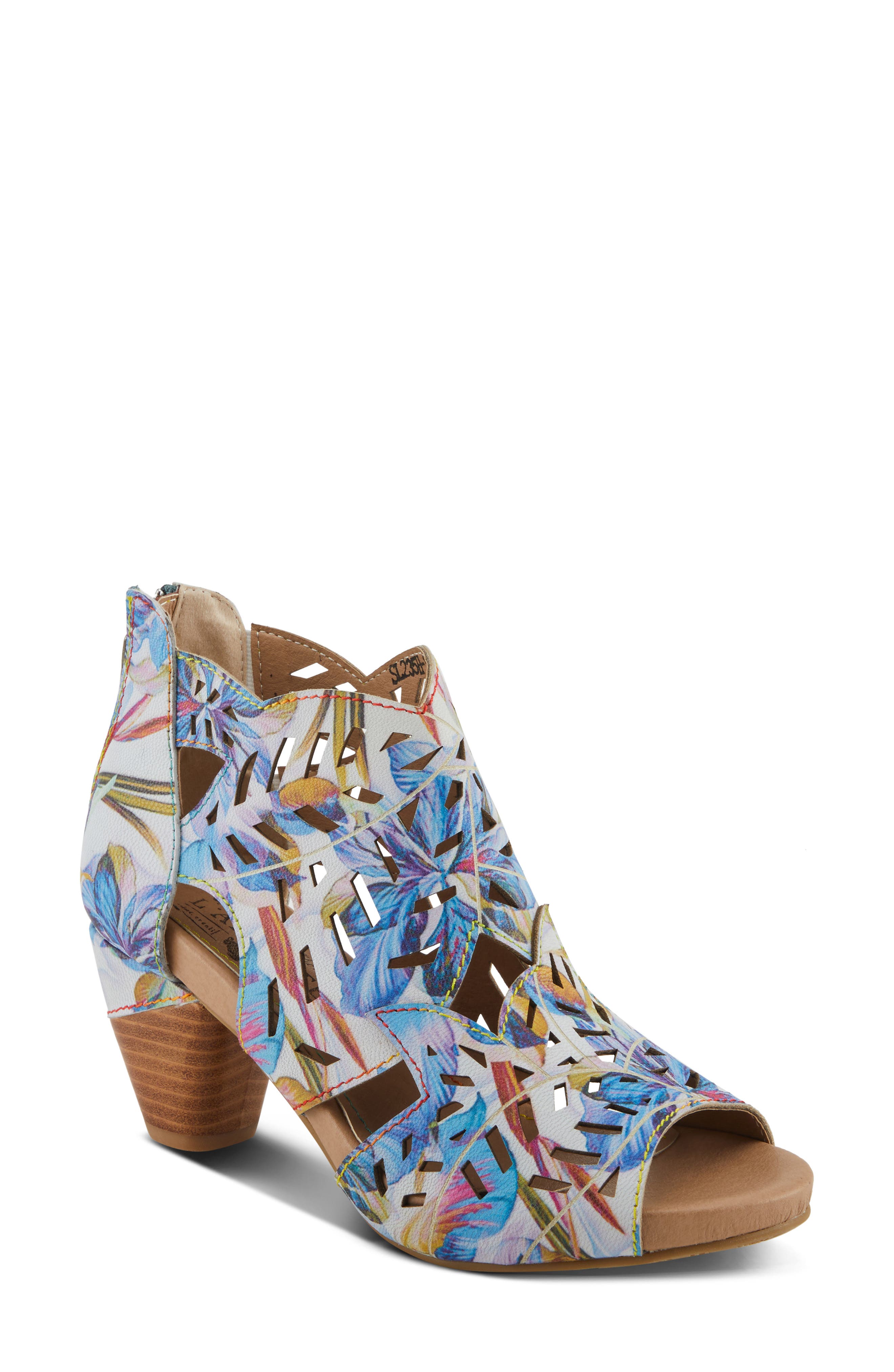 L'Artiste by Spring Step Icon Fleur Sandal, Main, color, Blue Multi