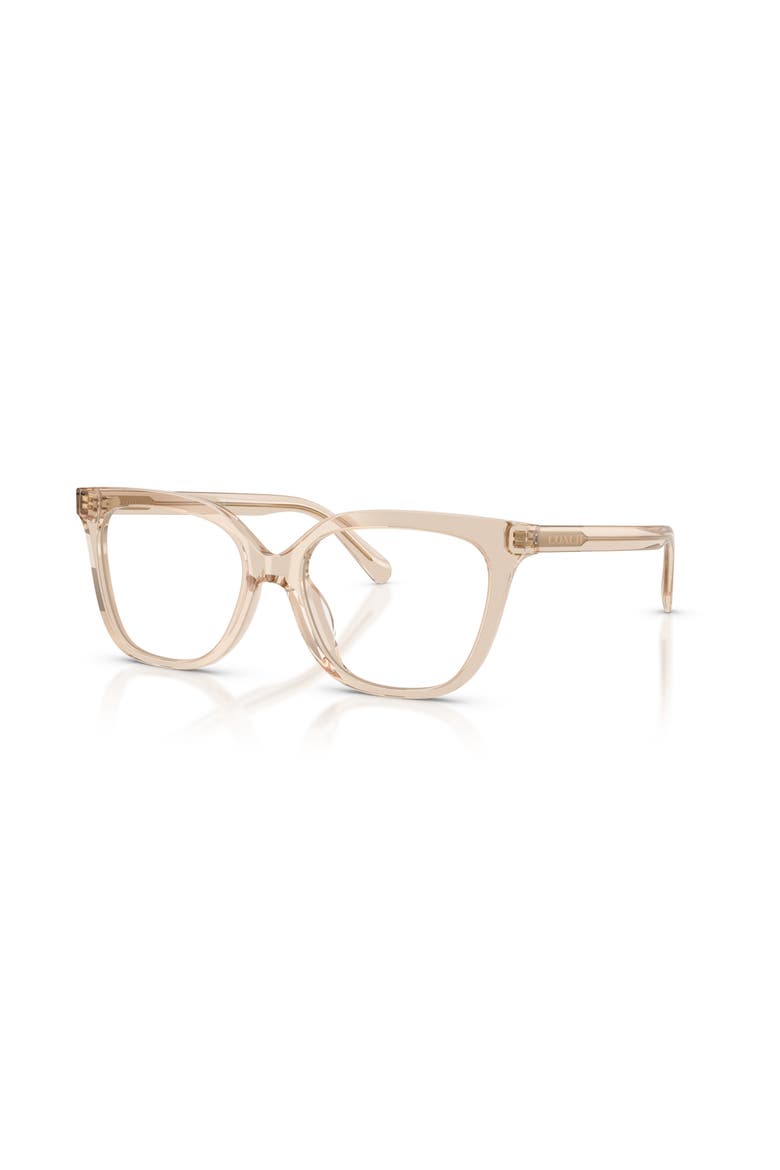 54mm Square optical glasses, Main, color, Beige