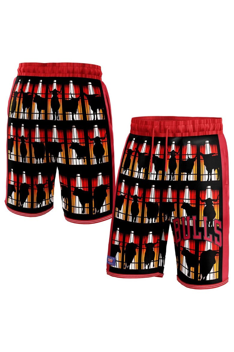 Unisex NBA & KidSuper Studios by Fanatics Red Chicago Bulls Hometown Shorts, Main, color, Red