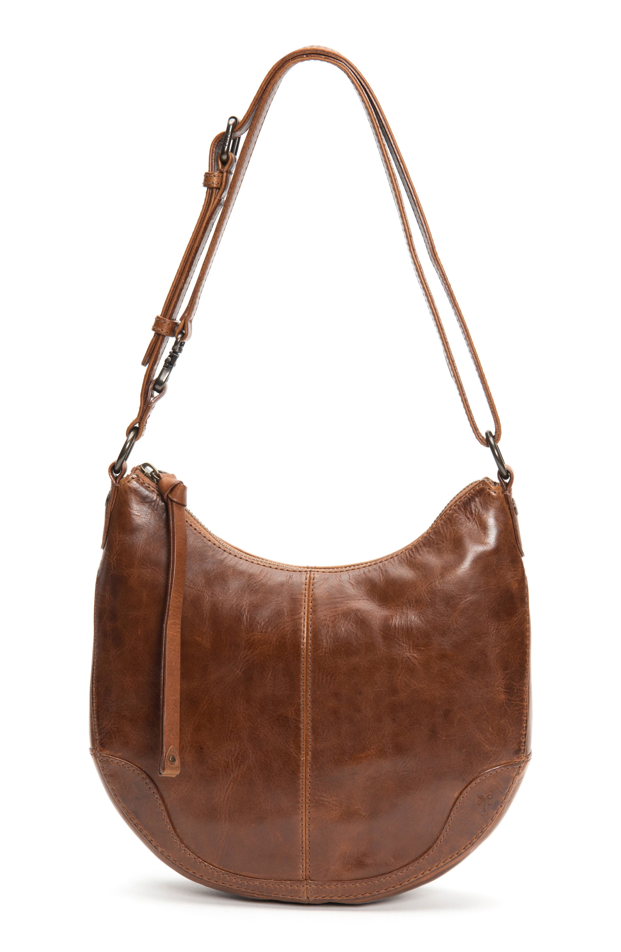 Frye Melissa Small Leather Scoop Hobo, Main, color, 