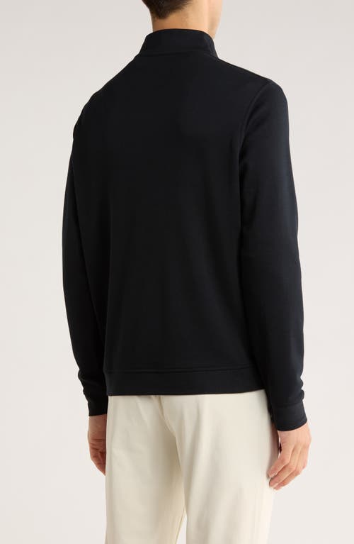 David Donahue Quarter Zip Pullover In Black