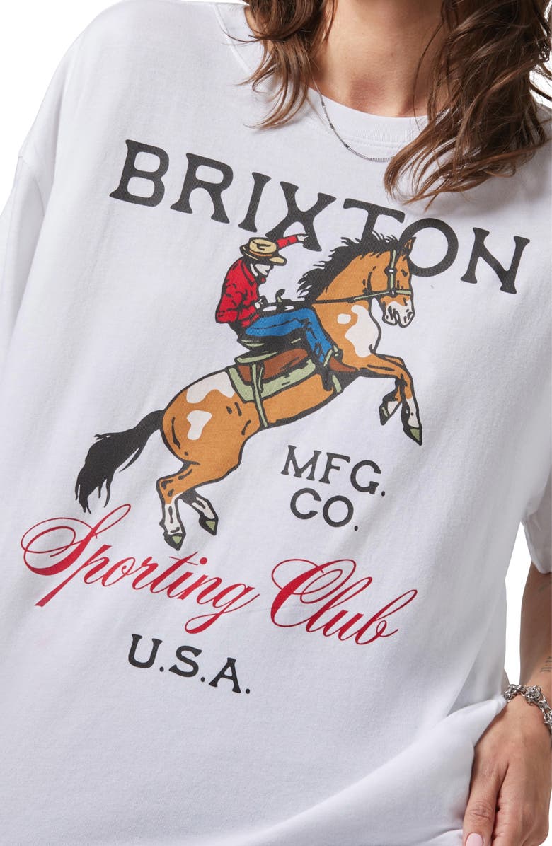Brixton Sporting Club Cotton Graphic T-Shirt, Alternate, color, White