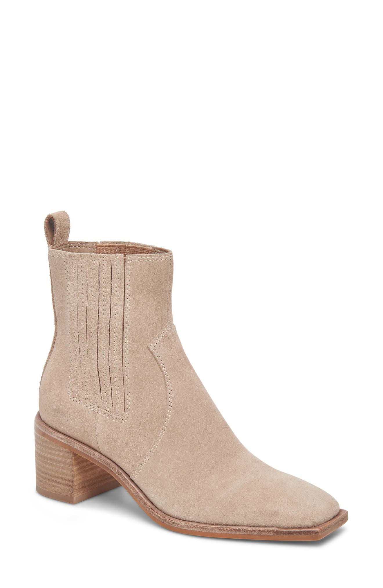 Irnie Block Heel Chelsea Boot, Main, color, TAUPE SUEDE