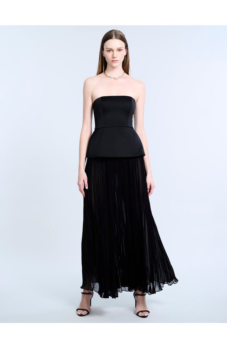 BCBGMAXAZRIA Strapless Peplum Gown, Alternate, color, 