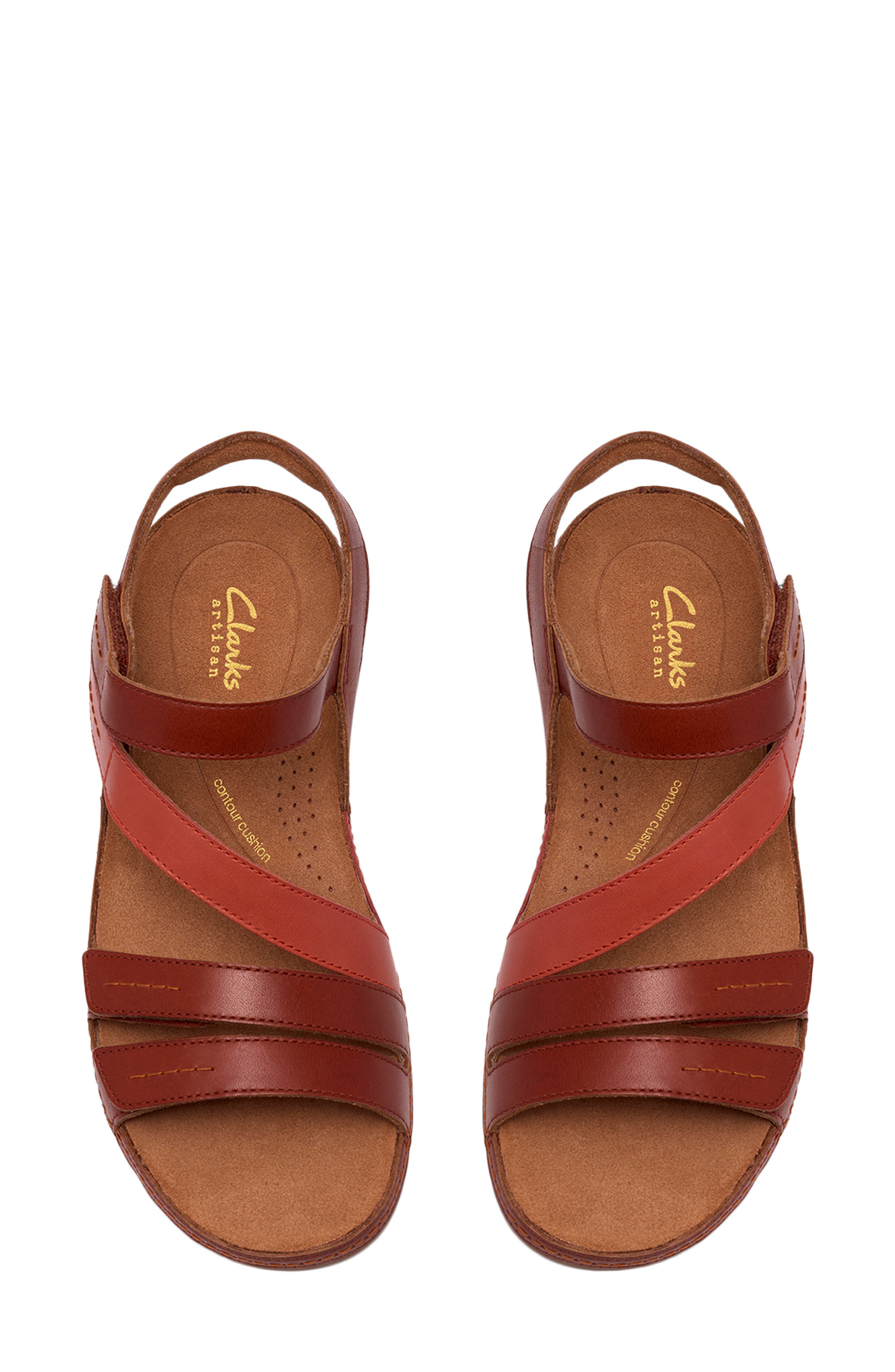 Cecily Strappy Sandal, Alternate, color, BURNT ORANGE COMBO