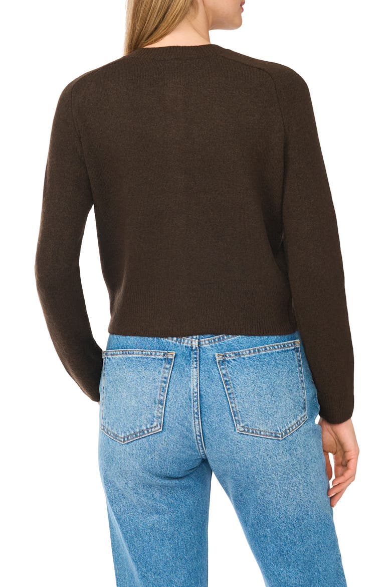Saddle Shoulder Cardigan, Alternate, color, CHOCOLATE