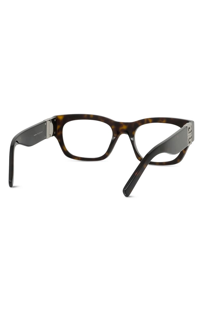 Givenchy GV One 53mm Rectangular Optical Glasses, Alternate, color, Shiny Black