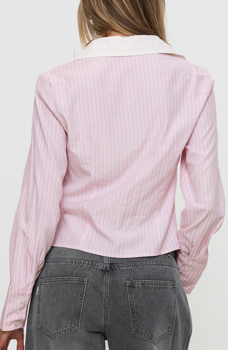 Princess Polly Lyndel Stripe Button-Up Shirt, Alternate, color, 