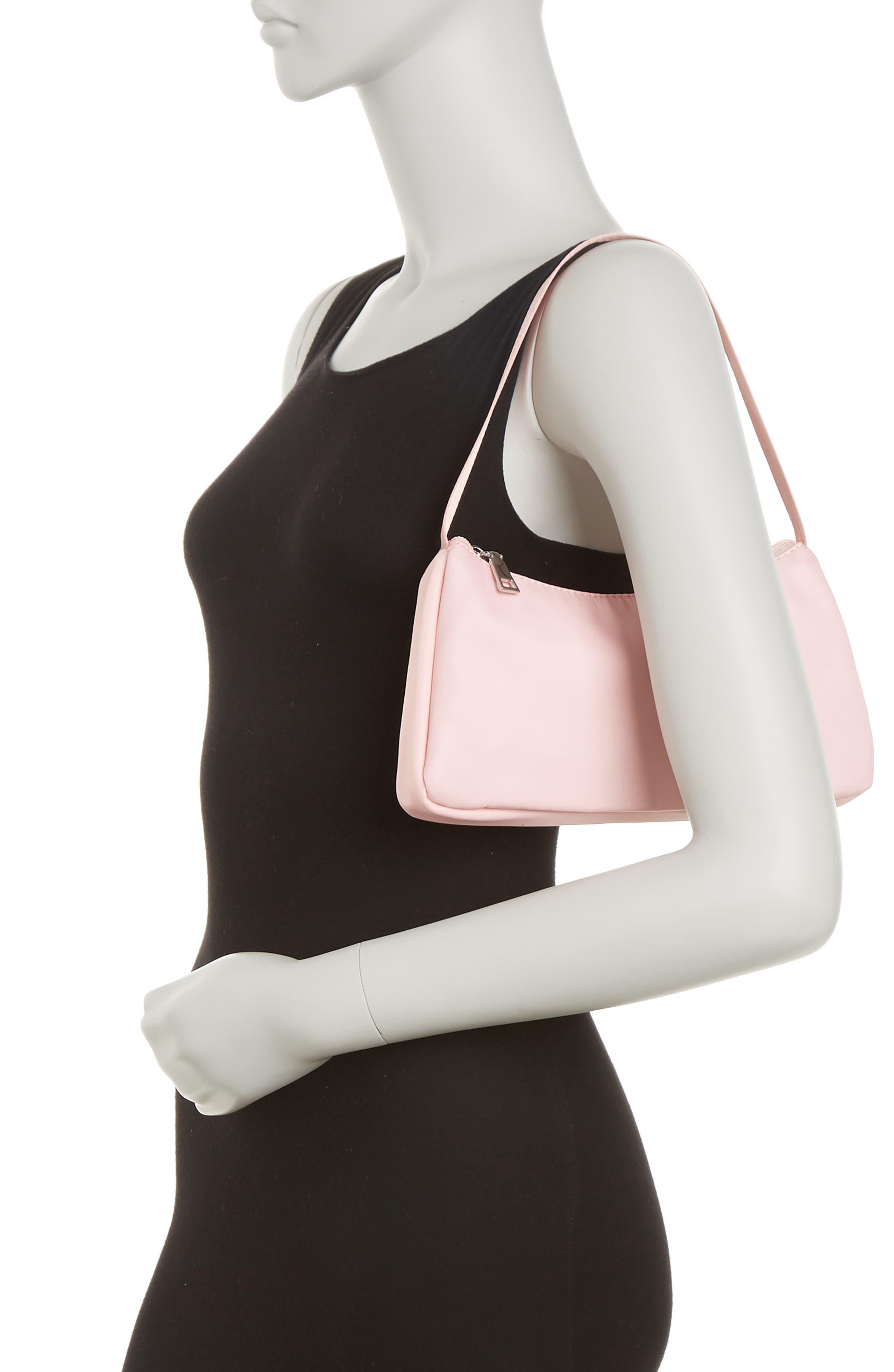 Mini Baguette Shoulder Bag, Alternate, color, PINK OPAL