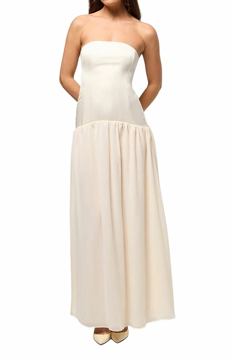 WeWoreWhat Strapless Corset Gown, Alternate, color, 