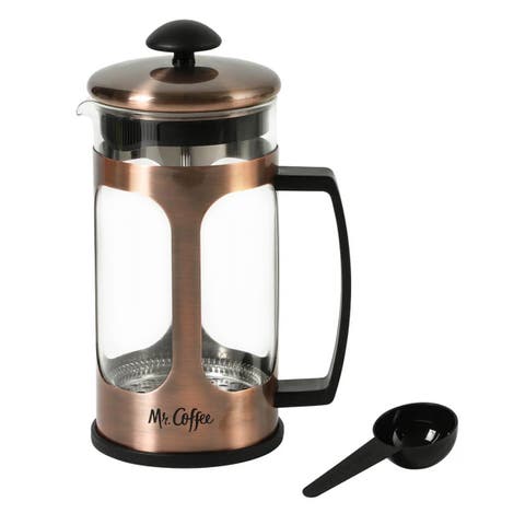 30 Ounce Daily Brew French Press Coffee Maker in Copper