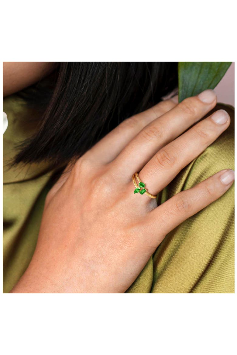 Multiple Cut Tsavorite Cluster Ring, Alternate, color, GREEN