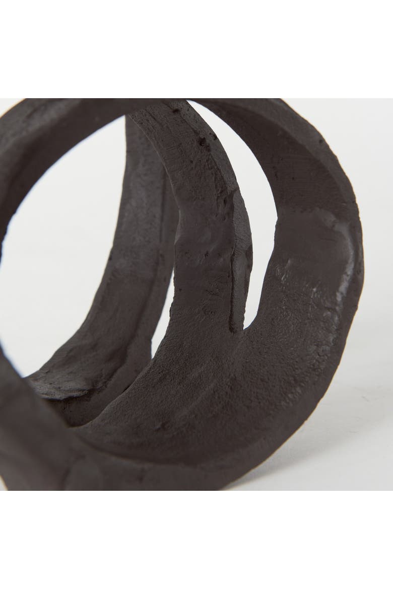 Stanislaw Metal Infinite Ribbon Sculpture, Alternate, color, Black