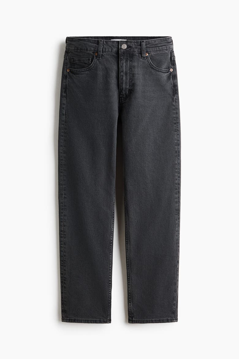 Mom Regular-waist Ankle Jeans, Alternate, color, Black