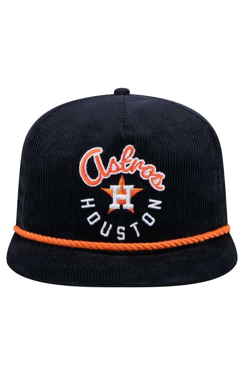 New Era Men's New Era Navy Houston Astros Full Circle Corduroy Golfer Adjustable Hat, Alternate, color, Navy