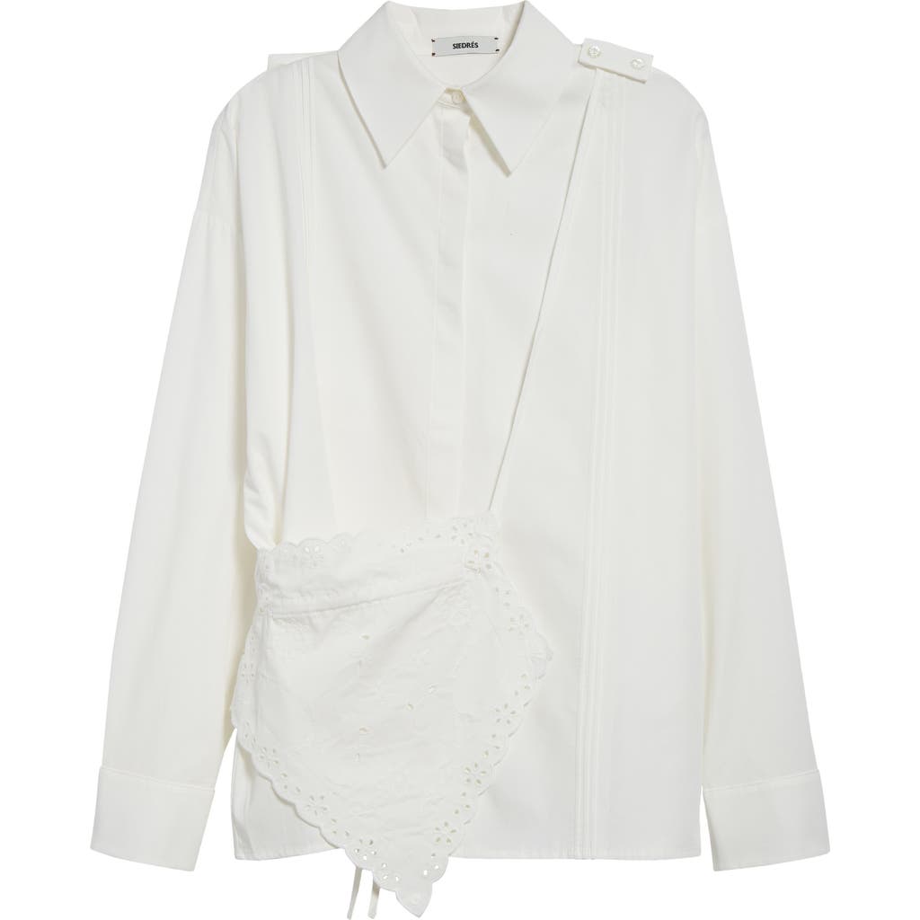 SIEDRES SIEDRÉS ARBENA BUTTON-UP SHIRT WITH REMOVABLE CROSSBODY POUCH