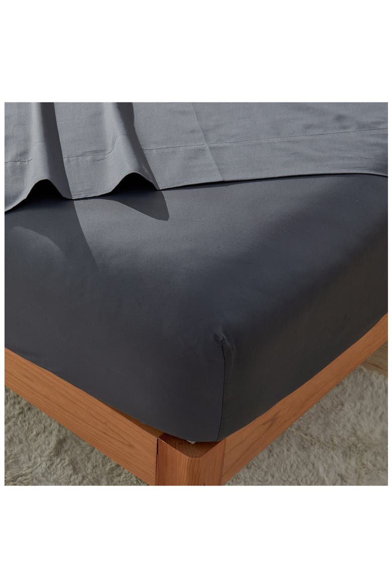 400 Thread LuxeSoft Organic Cotton Sateen Sheet Set, Alternate, color, STORM