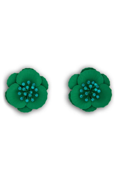 Crystal Flower Earrings