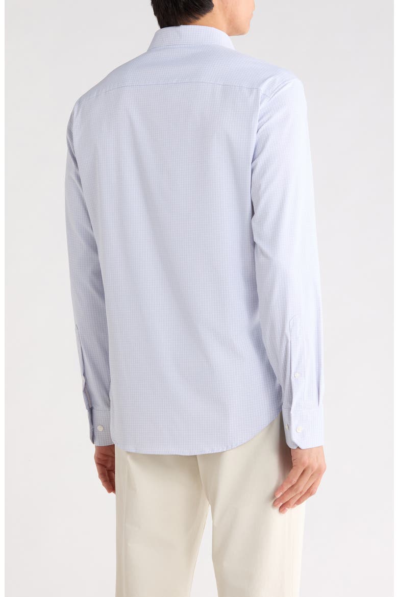 Tech Button Up Shirt, Alternate, color, BLUE PURPLE CHECK
