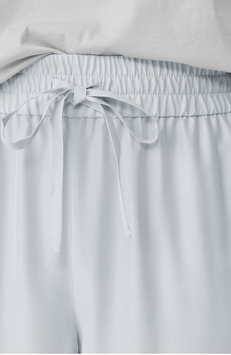 Eileen Fisher Cargo Silk Straight Leg Drawstring Pants, Alternate, color, Nimbus