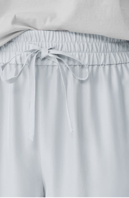 EILEEN FISHER EILEEN FISHER CARGO SILK STRAIGHT LEG DRAWSTRING PANTS 