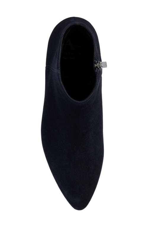 Aquatalia Prisilla Pointed Toe Zip Bootie In Navy