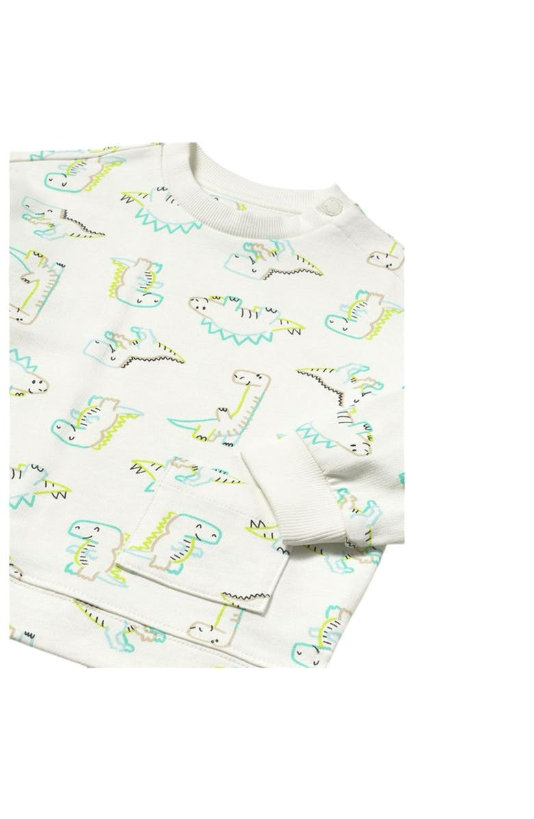 Mayoral Dinosaur Sweatshirt, Alternate, color, Cream